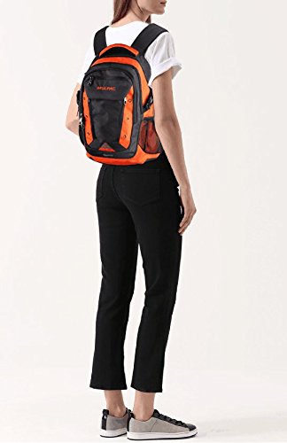 mulpac Schule Teens Rucksack College Studenten Rucksäcke Laptop Taschen orange schwarz / orange - 7