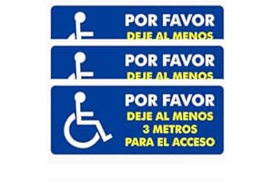 PAGAMADU 3u Pegatinas de Discapacitado Minusválido para Vehículos - Conjunto de 3 Adhesivos Homologados Válidos para Coches, Furgonetas, Camiones y Más (grande)