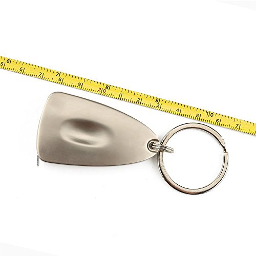 Silber Ton Metall Schlüsselanhänger SELBST Stahl Klinge Ausziehbares Maßband 1 m 3 Feet - 4