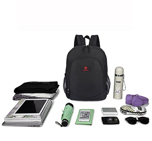 SLOTRA Business Schule Laptop Rucksack 14 Zoll Daypack Outdoor Reisen Studenten Sport Leicht Backpack Freizeit Schwarz - 7