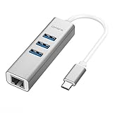 OMARS Hub USB C a 3 porte USB 3.0 con adattatore Ethernet per i dispositivi USB 