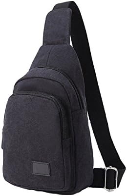 Retro Leisure Fashion Wild Outdoor Sports Shoulder Bag Backpack Men Bag Diagonal Cross Package Chest Bag,Black-OneSize