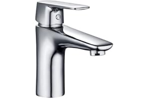 Edouard Rousseau - Mitigeur Lavabo Dunedin - Aérateur Réducteur de Débit - 161 (Hauteur) x 117 (Saillie) mm - Chromé