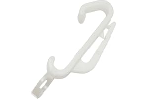 GARDINIA Clip-Gleiter für Vorhangschiene Flexline, Montage durch Klicken, Ideal für Gardinen, Kunststoff, Weiß, 20 Stück