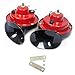 Produktbild Auto Auto Fahrzeug Hupe mit Halterung Universal 12V 100-125DB Laut zweifarbige elektrische Schneckenlufthupe Sirene für PKW LKW Motorrad Boot (1 Paar) von Slubee