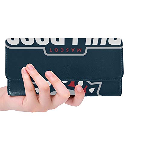 Preisvergleich Produktbild Einzigartige benutzerdefinierte Bulldoggen Maskottchen Logo Design Sport Team Frauen Trifold Wallet Lange Geldbörse Kreditkarteninhaber Fall Handtasche