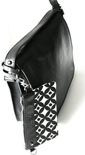 Messenger bag and SMARTPHONE CLUTCH. Best quality leather. Made in Italy. Unisex in Black color Medium size