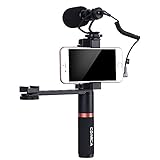 microfono externo para iphone 7 plus 【1/4 Monte Mount】Bottom y la tapa del zapato caliente y puerto externo Puerto externo 1/4 y zapata para trípode y montaje Video micrófonos, mejor plataforma Smartphone Video para teléfono realizadores;
