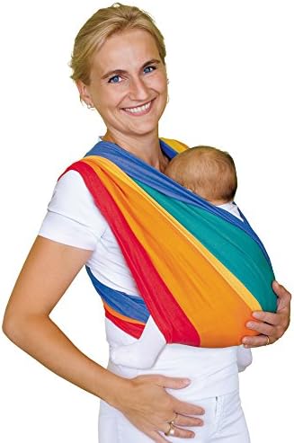 Babytuch – the baby sling without knots | no wrapping, no tying - totally easy to handle | one size fits for newborns and toddlers | Rainbow (6)