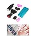 Nail painting - SODIAL (R) rubber stamp Kit Stamping Nail DIY Nail Art Image Raclette Nail Scraper Tool kit