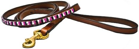 Just Fur Fun Dog Leash, Fashionista, 6-Feet, Brown Leather