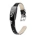 Produktbild bloatboy für Fitbit Inspire / Inspire HR Blumendruck Uhrenarmband, Luxury Leather Band Armband Spare Ersatz Armband Handgelenkband (Grau)