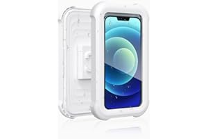 EightSpace Handyhalterung Dusche, Wandhalterung Handy Ständer,480°Drehbar Wasserdichter und Anti-Nebel High-Definition Touchscreen Telefonhalter, geeignet für Smartphones unter 7 Zoll(Weiß)