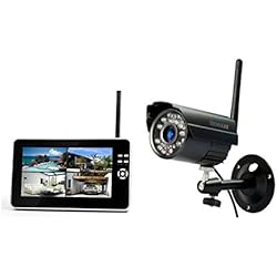 Technaxx TX-28 Easy Security Set Télésurveillance avec Fonction enregistrement Ecran LCD 7'' (17,8 cm) Capteur CMOS Noir