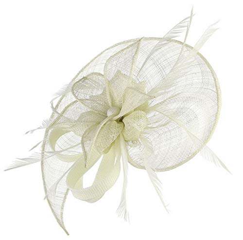 Fascinator Con Piume E Nastro Su Cerchietto E Clip - Cappello Da Tea Party DRESHOW