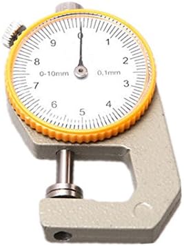Mechanical Pointer display Thickness Gauge for leather glass etc, 0-10mm Range,0.1mm Graduation, 0.1mm Accuracy