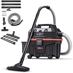 Aspirateur Eau et Poussières 1200W TACKLIFE Aspirateur sans Sacs, 15L, HEPA, 1.5m Tuyau, 5m Cordon d'alimentation, Tube Prolongateur 3 * 0.33m, Voiture, Maison - PVC01B