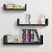 Decoration Shop wall Floating U shelf set of 3 - Black RS.1199.00