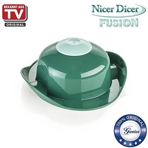 Genius Nicer Dicer Fusion – Nicer Slicer | 3 Teile | Schneiden | Reiben | Obst- und Gemüseschneider | Bekannt aus TV | NEU - 5
