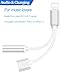 Price comparison product image Lightnig Adapter Jack Audio+Charger for iPhone 7/7 Plus/8 / 8Plus X/10 iPod iPad.Lightnig Cable 3.5mm Aux Headphone 2 In 1 Jack Audio Connection Converter and Charging Earphone Adaptor. Phone Accessories Headphone Cable Splitter Metal Audio Jack Earbud Headset Adaptor for iPhone 7.Support iOS10.3 /iOS11Sliver