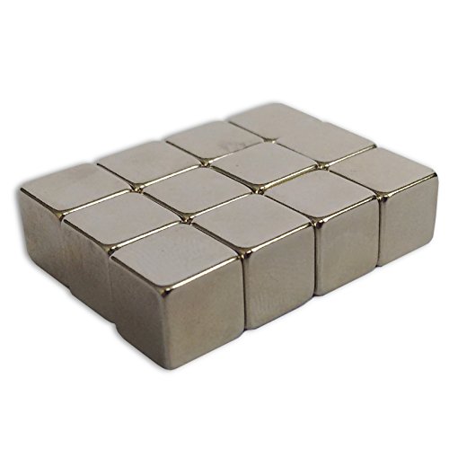 Master of Boards Neodymium Strong Cube Magnets, 12 Pieces, (10 x 10 x 10 mm) | For Glass and Magnet Boards