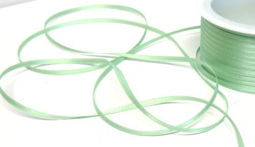 Schleifenband 50m x 3mm LINDGRÜN - HELLGRÜN SATINBAND Geschenkband DEKOBAND