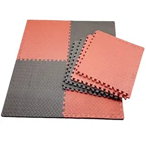Nasmodo 4-16 pcs 1 Inch/25mm Gym Floor mat for Heavy Workout Puzzle mat Home Exercise, Gym Equipment mat Interlocking Eva Foam Flooring Rubber Tiles Yoga, Kids