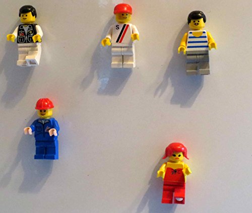 Kühlschrankmagnete mit ®LEGO Minifiguren für Pinnwand, Kühlschrank oder Magnettafel 5 Stück