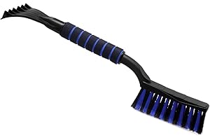 ToM-PaR Eiskratzer Auto Schneebesen mit Besen “Nice Touch NT” 50 cm 2in1 - Handfeger hat Langer Softgriff - Scheibenkratzer für Auto Winter