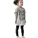 Clode® Baby Boy Girl Tiger Head Design Short Sleeve T-Shirt (Age:4-5Years old, Gray)