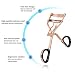 AMTOK Eyelash Curler Professional Pinch Free Lash Curler Stainless Steel with 4 Replacement Refill Pads Silicone, Rose Gold