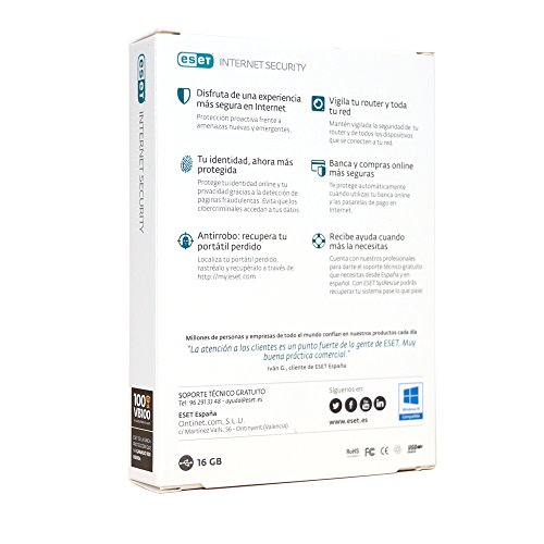 ESET Internet Security   USB 16 GB con sistema de rescate