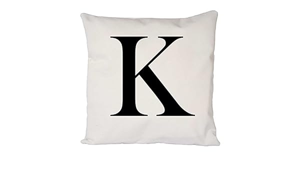 Scrabble Alphabet Letter K Pillow Case Cushion Cover Home Sofa