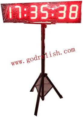 Godrelish Large Jumbo 8" LED Marathon Race Timing Countdown Clock Semi-outdoor Usage with Tripod