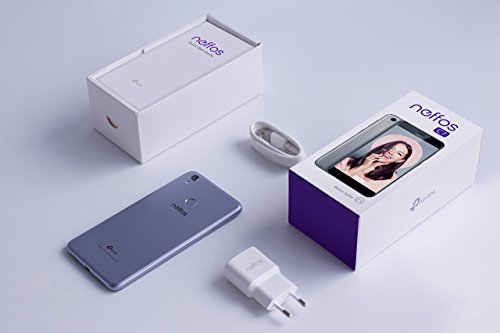 TP-Link Neffos C7 4G LTE Selfie Smartphone(5,5 Zoll, HD, 16GB ROM, 2GB RAM, Dual SIM, Fingerabdrucksensor) cloudy grey