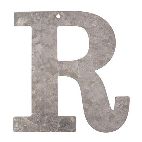 Metall Buchstabe R, verzinkt Höhe 12 cm Alphabet - Initialien