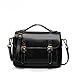 Produktbild Umhängetasche Messenger Bag weibliche Handtasche Leder Umhängetasche Laptoptaschen (Farbe : Schwarz)