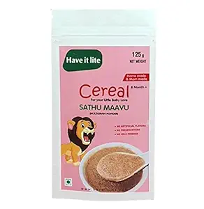 Haveitlite Cereal Sathu Maavu | Ragi Enriched Multigrain Powder for Babies | Immunity Booster, 125 g