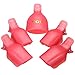 Sanwood 5 Pcs Toenail Soak Off Clip Caps Tips Polish Remover UV Gel Nail Art (Rose-Red)