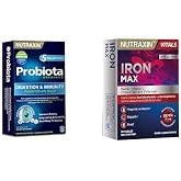 Nutraxin Probiota 60 Tablet Takviye Edici Gıda ve Nutraxin Iron Max 17 Mg 30 Tablet - Demir, C Vitamini, B6 Vitamini, Folik A
