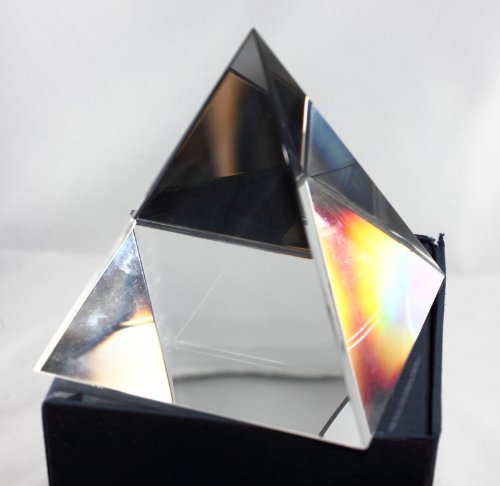 Glaspyramide - 10cm - Hochwertige Kristallglas-Pyramide aus optisch reinem Kristallglas