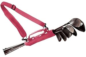 FINGER TEN - Mini borsa da golf per uomo e donna, per bambini, con tracolla, leggera, resistente, alla moda, colore nero, blu, rosa, per allenamento golf