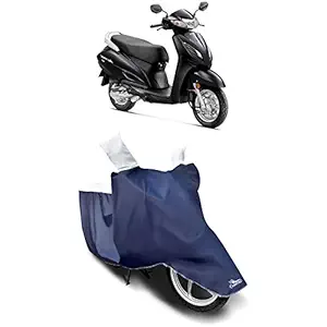 Drench - Honda Activa 125 New BS6 Water Resistant - Dust Proof - Full Bike Scooty Two Wheeler Body Cover for Honda Activa 125 (Strip White)