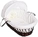 Izziwotnot Gift White on Dark Wicker Moses Basket