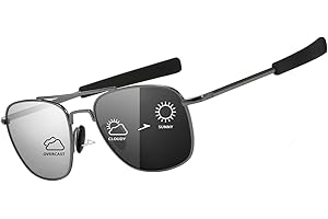 SUNGAIT Men's Military Sunglasses Polarized Pilot Style Bayonet Temples