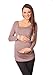 Basic MATERNITY Long Sleeve Top Pregnancy Blouse Size 8 10 12 14 16 18 8041 Variety of Colours (14, Cappuccino)