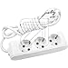 Produktbild Steckdosenleiste PANASONIC 3 fach geschraubt, mit Winkelstecker, Kinderschutz weiß 1,5m