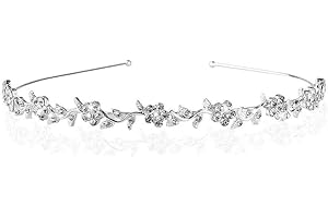 ‎CLYHON Clyhon Wedding Tiara, Bridal with Decorated Pearl Wedding Headband, Ideal for Proms / Parties, Silver Headpiece for Handmade Bridal Headband with Rhinestones, Rhinestone, Pearl
