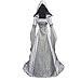 Produktbild VEMOW Karneval Cosplay Party Ballkleid Damen Mode Langarm Mit Kapuze Mittelalterliches Kleid Bodenlangen Cosplay Kleid(Weiß, EU-32/CN-S)