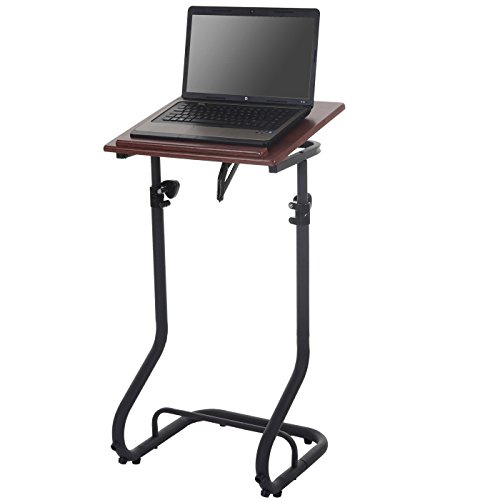 Laptoptisch Bakersfield, Notebooktisch Laptopständer, höhenverstellbar schwenkbar ~ Walnuss-Optik - 2